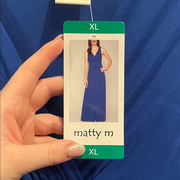 NWT Elegant Blue Maxi Dress Size XL - Picture 3 of 5